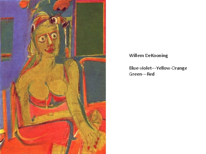 Willem De. Kooning Blue-violet---Yellow-Orange Green---Red 