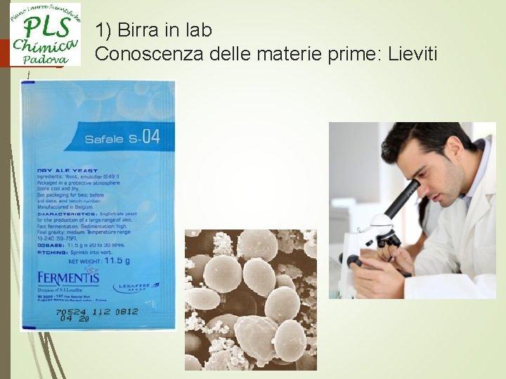 1) Birra in lab Conoscenza delle materie prime: Lieviti 