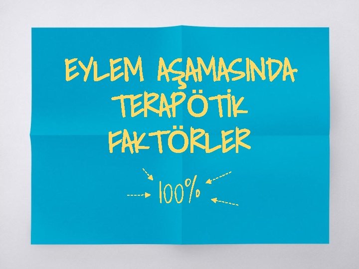 EYLEM AŞAMASINDA TERAPÖTİK FAKTÖRLER 100% 