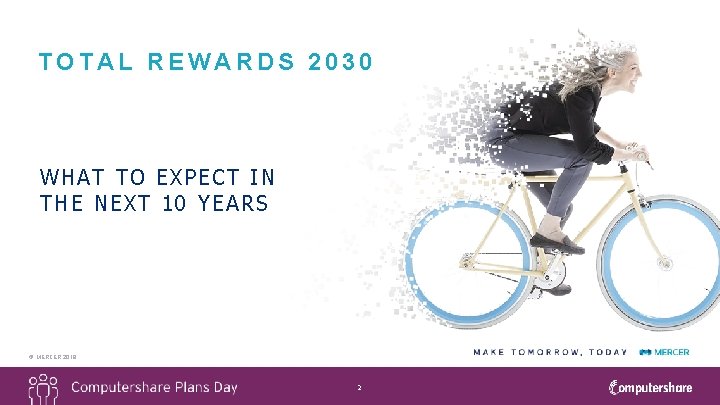 TOTAL REWARDS 2030 WHAT TO EXPECT IN THE NEXT 10 YEARS © MERCER 2018