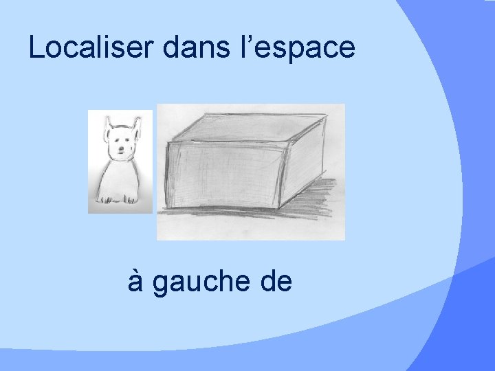 Localiser dans l’espace à gauche de 