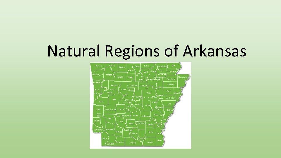 Natural Regions of Arkansas 