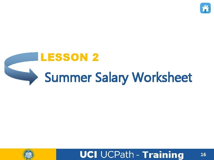 LESSON 2 Summer Salary Worksheet - Training 16 