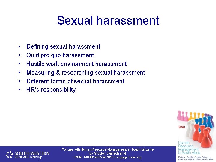 Sexual harassment • • • Defining sexual harassment Quid pro quo harassment Hostile work