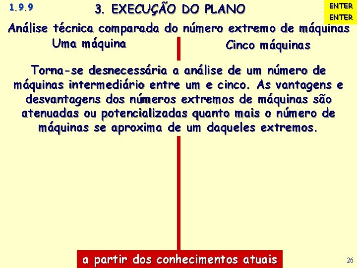 1. 9. 9 3. EXECUÇÃO DO PLANO ENTER Análise técnica comparada do número extremo