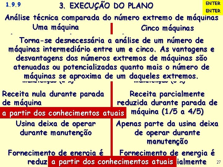 1. 9. 9 3. EXECUÇÃO DO PLANO ENTER Análise técnica comparada do número extremo