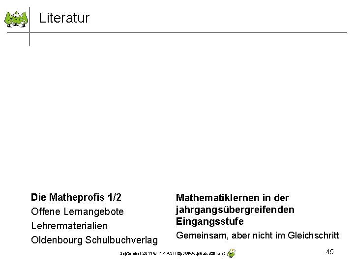 Literatur Die Matheprofis 1/2 Offene Lernangebote Lehrermaterialien Oldenbourg Schulbuchverlag Mathematiklernen in der jahrgangsübergreifenden Eingangsstufe