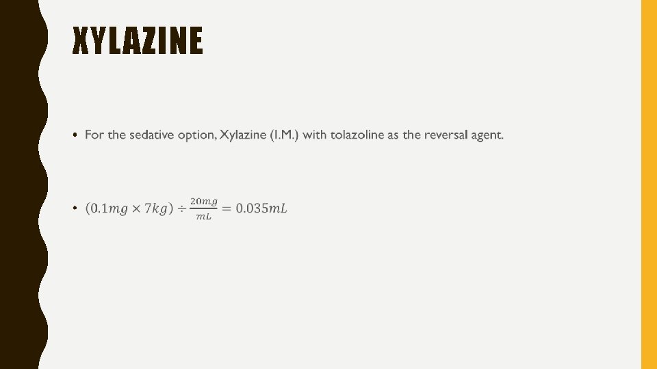 XYLAZINE • 
