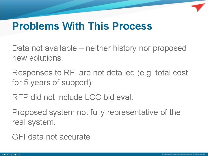 Problems With This Process Data not available – neither history nor proposed new solutions.