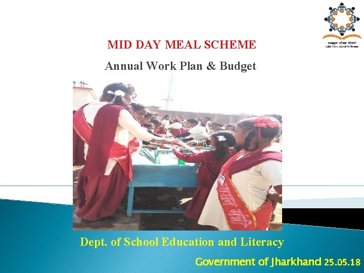 MID DAY MEAL SCHEME Annual Work Plan & Budget Dept. of School Education and