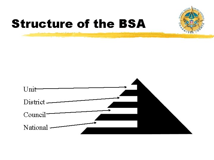 Structure of the BSA Unit District Council National Structure of the BSA Unit District Council National