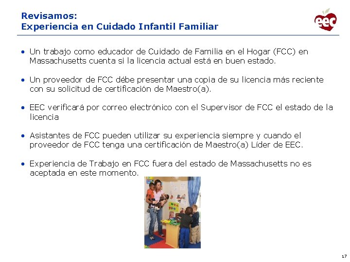 Revisamos: Experiencia en Cuidado Infantil Familiar • Un trabajo como educador de Cuidado de