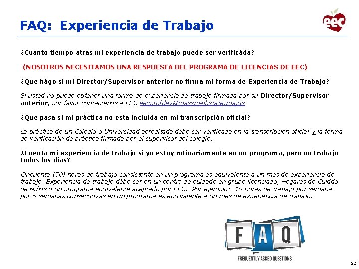 FAQ: Experiencia de Trabajo ¿Cuanto tiempo atras mi experiencia de trabajo puede ser verificáda?