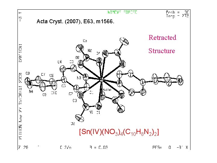 Acta Cryst. (2007), E 63, m 1566. Retracted Structure [Sn(IV)(NO 3)4(C 10 H 8