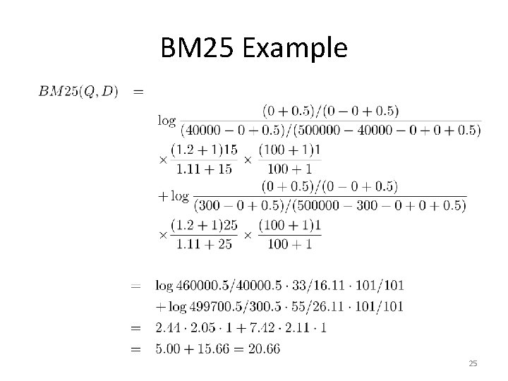 BM 25 Example 25 