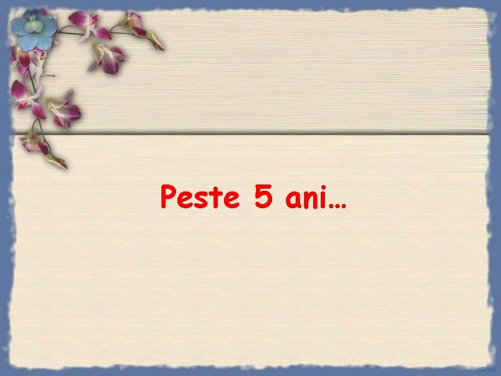 Peste 5 ani… Bihal 