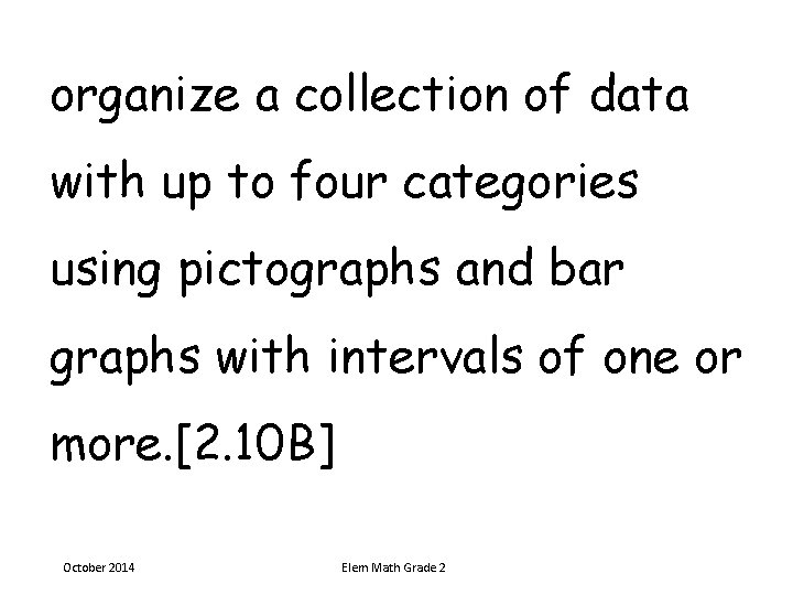 organize a collection of data with up to four categories using pictographs and bar organize a collection of data with up to four categories using pictographs and bar