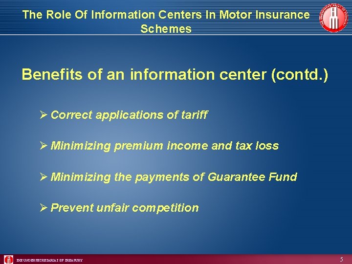 The Role Of Information Centers In Motor Insurance Schemes Benefits of an information center