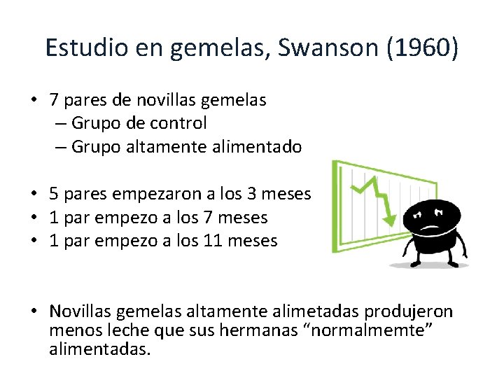 Estudio en gemelas, Swanson (1960) • 7 pares de novillas gemelas – Grupo de