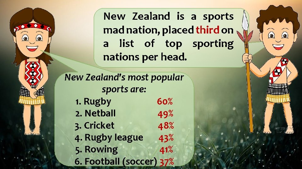 New Zealand is a sports mad nation, placed third on a list of top