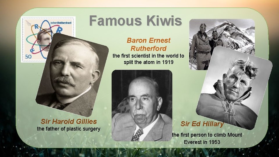 Famous Kiwis Baron Ernest Rutherford the first scientist in the world to split the