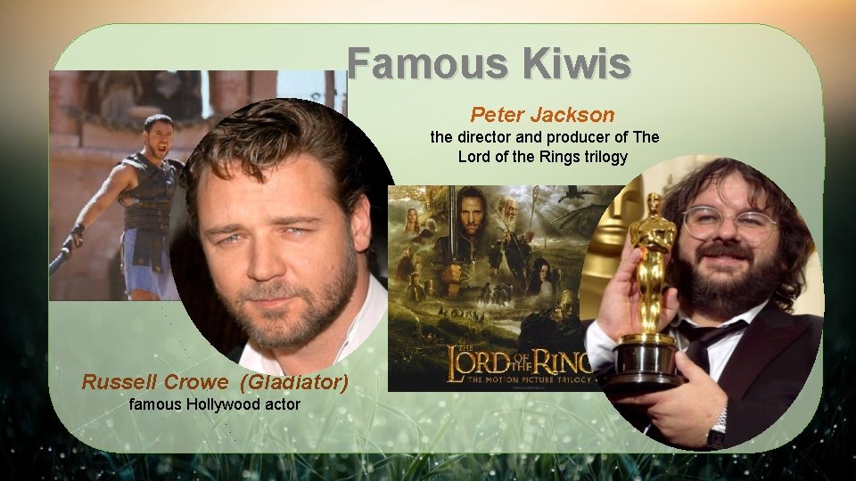Famous Kiwis Peter Jackson the director and producer of The Lord of the Rings