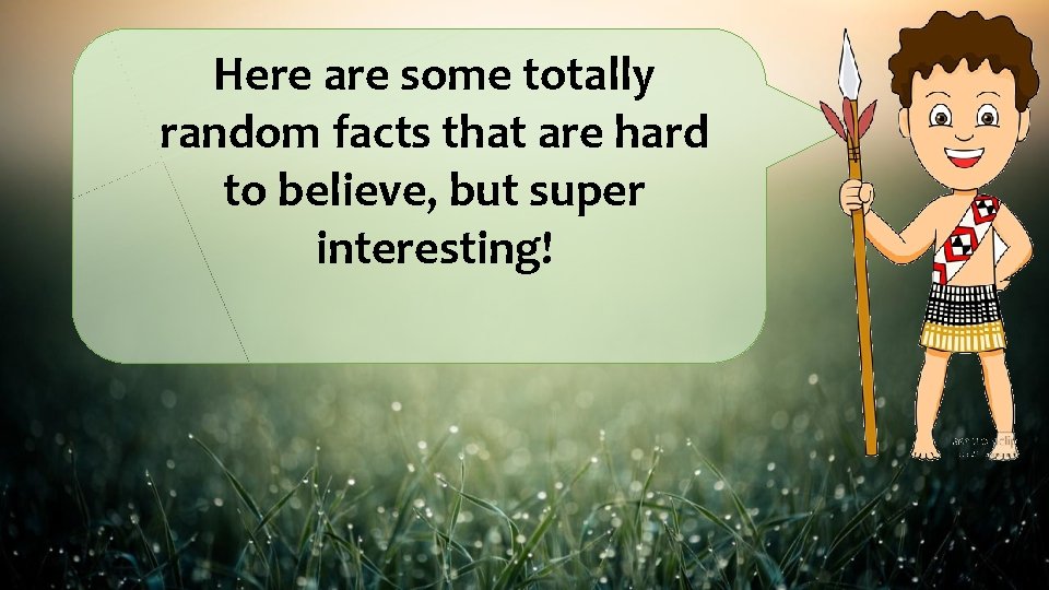 Here are some totally random facts that are hard to believe, but super interesting!