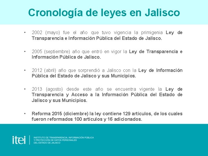 Cronología de leyes en Jalisco • 2002 (mayo) fue el año que tuvo vigencia