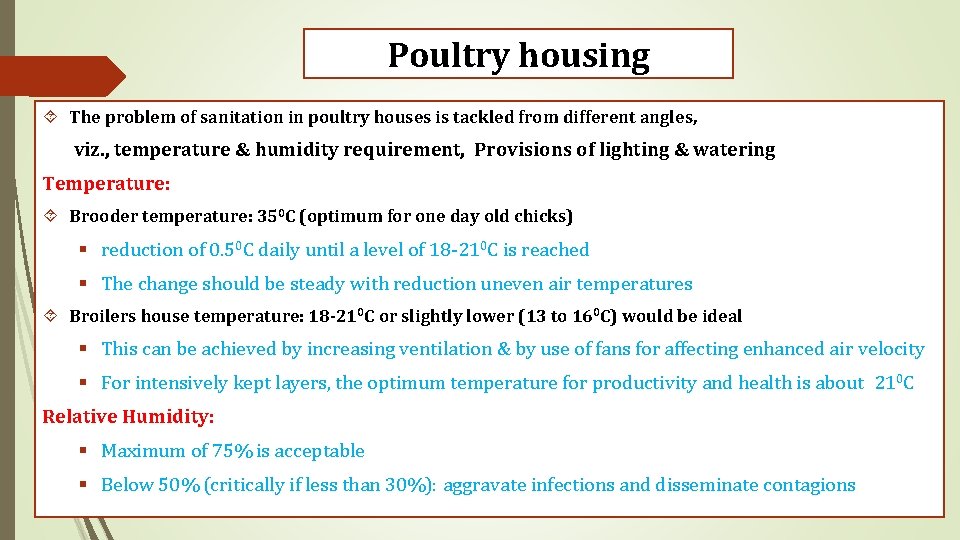 Poultry housing The problem of sanitation in poultry houses is tackled from different angles,