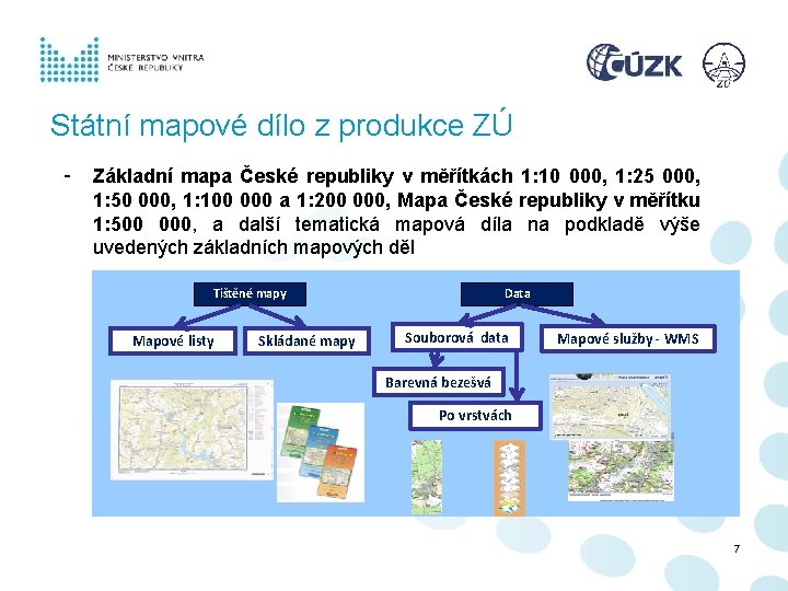 Státní mapové dílo z produkce ZÚ - Základní mapa České republiky v měřítkách 1: Státní mapové dílo z produkce ZÚ - Základní mapa České republiky v měřítkách 1: