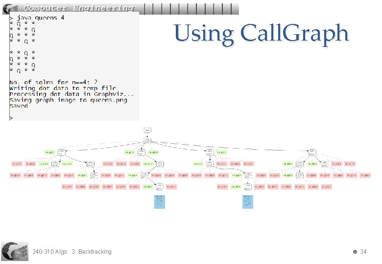 Using Call. Graph 240 -310 Algs: 3. Backtracking 34 