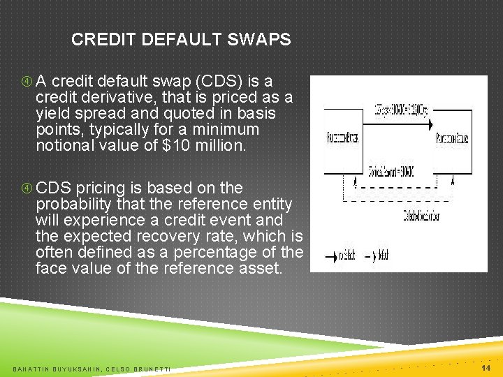 CREDIT DEFAULT SWAPS A credit default swap (CDS) is a credit derivative, that is