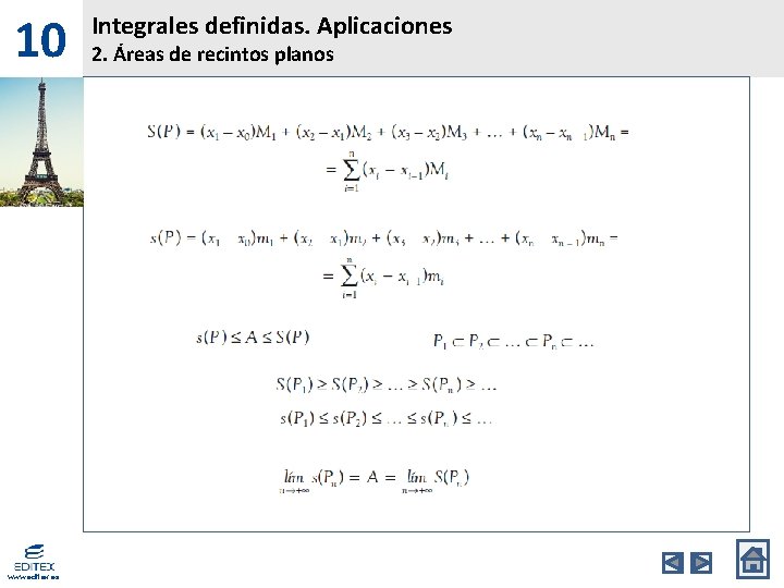 10 www. editex. es Integrales definidas. Aplicaciones 2. Áreas de recintos planos 