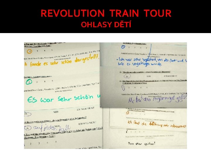 REVOLUTION TRAIN TOUR OHLASY DĚTÍ 