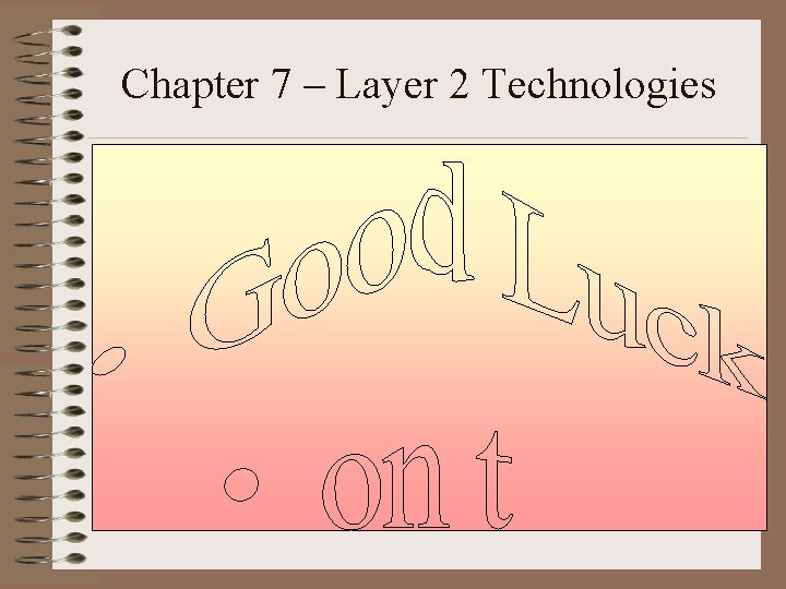 Chapter 7 – Layer 2 Technologies 