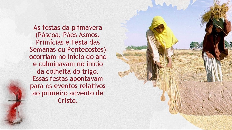 As festas da primavera (Páscoa, Pães Asmos, Primícias e Festa das Semanas ou Pentecostes)