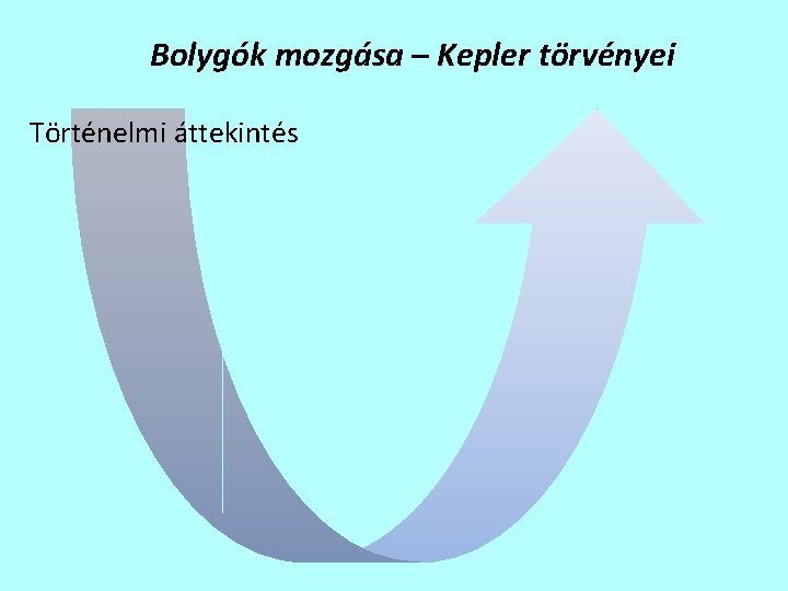 Bolygók mozgása – Kepler törvényei Történelmi áttekintés 