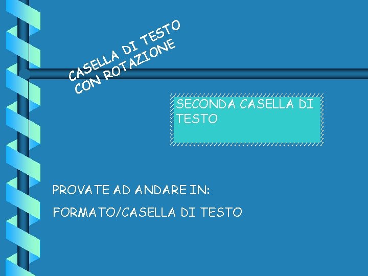 TO S E T DI ONE LA AZI L E T S O A