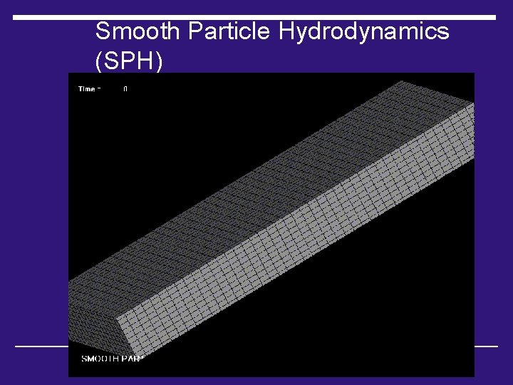 Smooth Particle Hydrodynamics (SPH) 