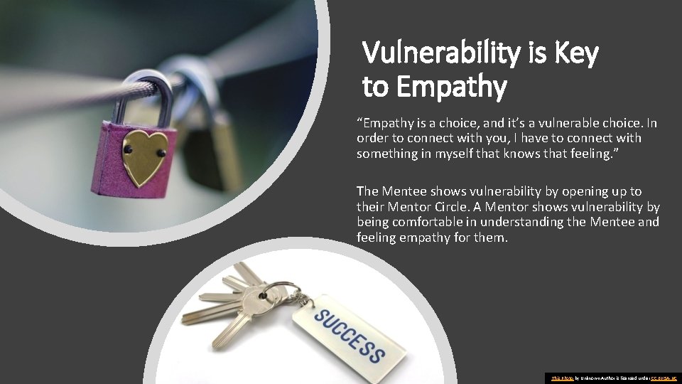 Vulnerability is Key to Empathy “Empathy is a choice, and it’s a vulnerable choice.