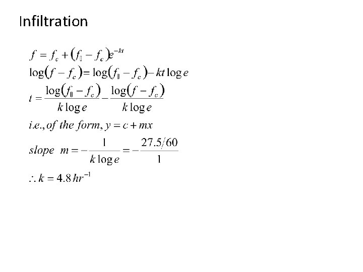 Infiltration Infiltration