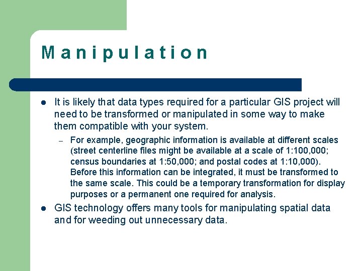 M a n i p u l a t i o n l It