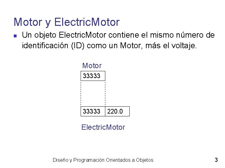 Motor y Electric. Motor Un objeto Electric. Motor contiene el mismo número de identificación