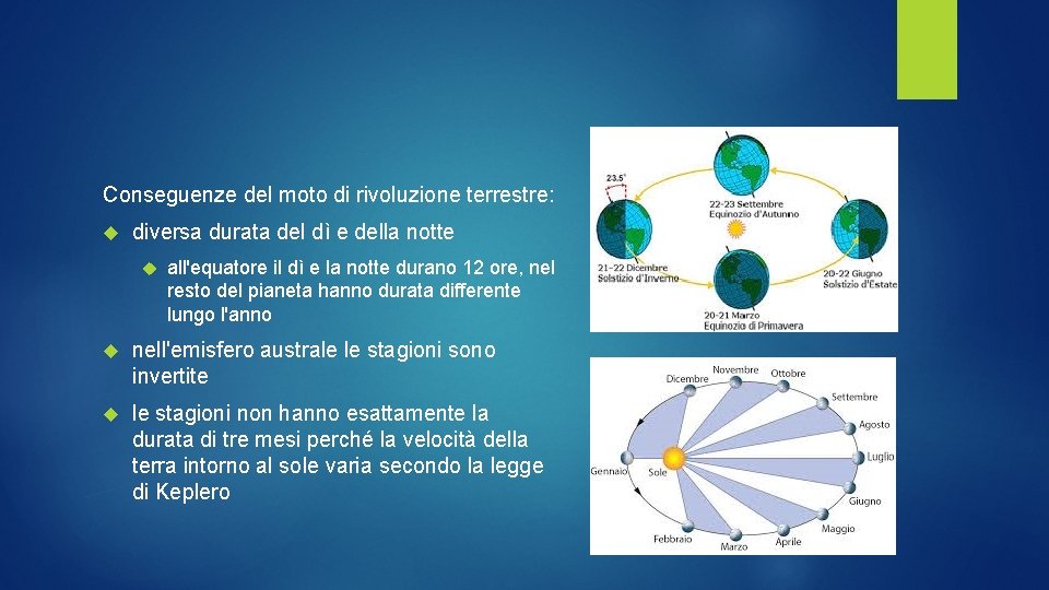Conseguenze del moto di rivoluzione terrestre: diversa durata del dì e della notte all'equatore