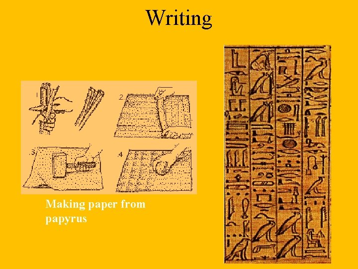 Writing Making paper from papyrus 