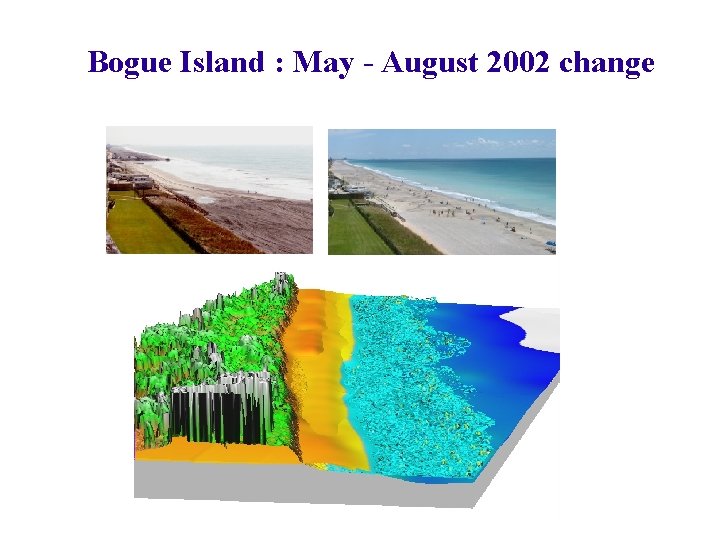 Bogue Island : May - August 2002 change 