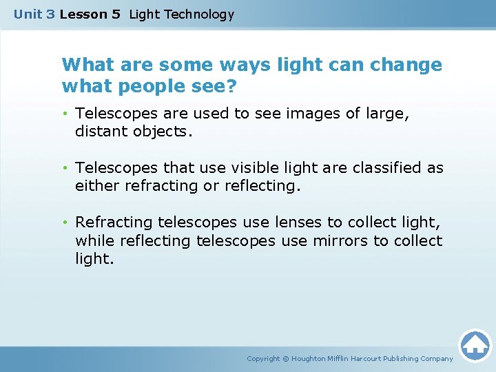 Unit 3 Lesson 5 Light Technology What are some ways light can change what Unit 3 Lesson 5 Light Technology What are some ways light can change what