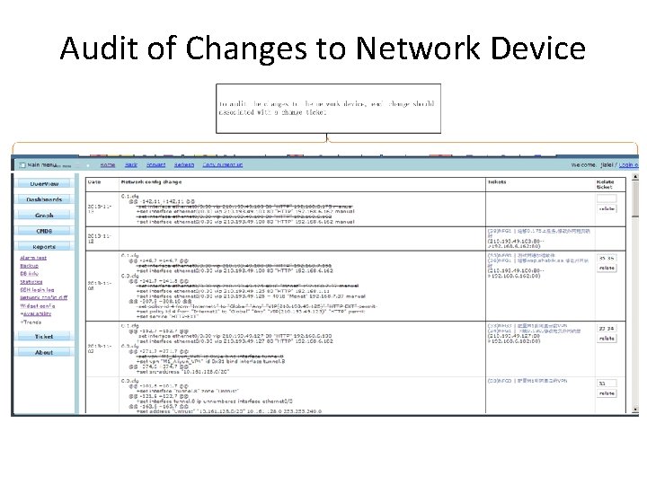 Audit of Changes to Network Device 