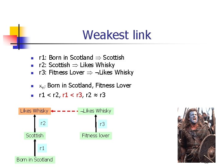 Weakest link n n n r 1: Born in Scotland Scottish r 2: Scottish
