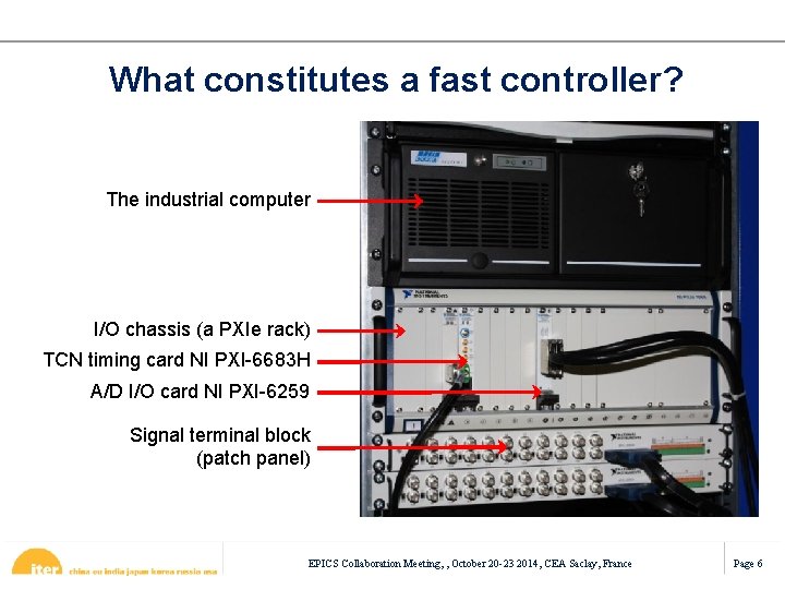 What constitutes a fast controller? The industrial computer I/O chassis (a PXIe rack) TCN